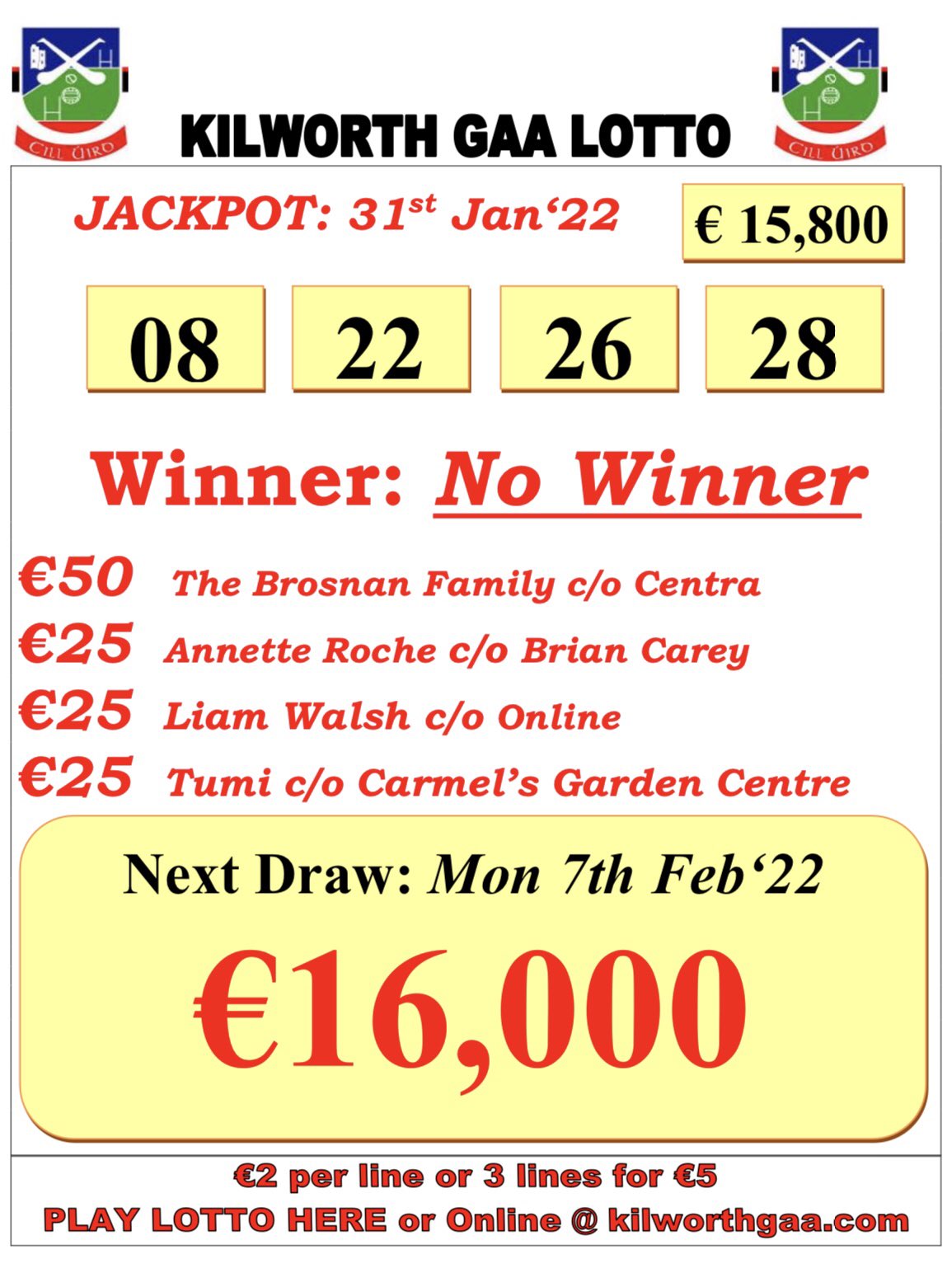 Today's lotto discount results please