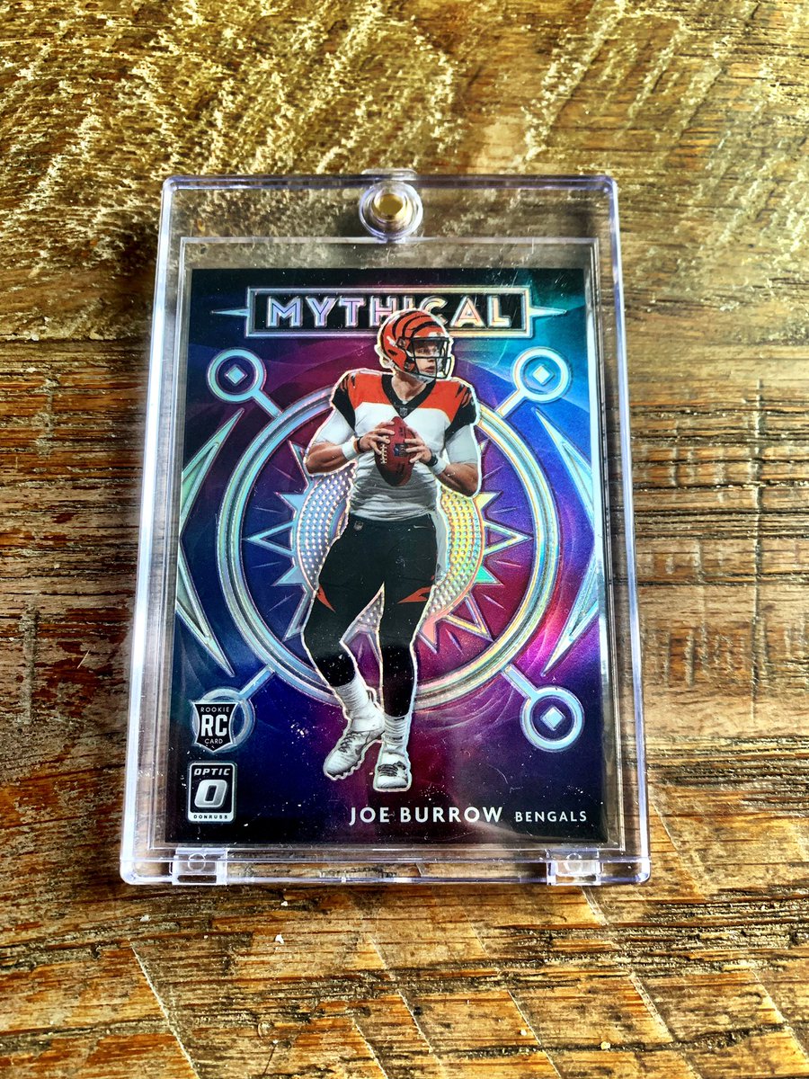 BigZCards's tweet photo. Joe Burrow Optic Mythical Case Hit… 

Comps have flown all over the place but it’s only gonna go 📈📈📈 this week! 

Two recently sold for $350 and $450… yours for $300 shipped OBO. 

@HobbyConnector @Hobby_Connect https://t.co/6LKVTCWpTD