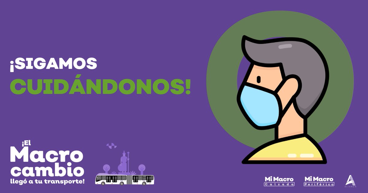 La pandemia se mantiene activa, y está en nosotros evitar que llegue a nuestros hogares, durante tu trayecto en el transporte público utiliza correctamente el cubrebocas.

#MiMacroCalzada #MiMacroPeriférico #TransporteSeguro #NosMueveQueLleguesBienATuDestino
