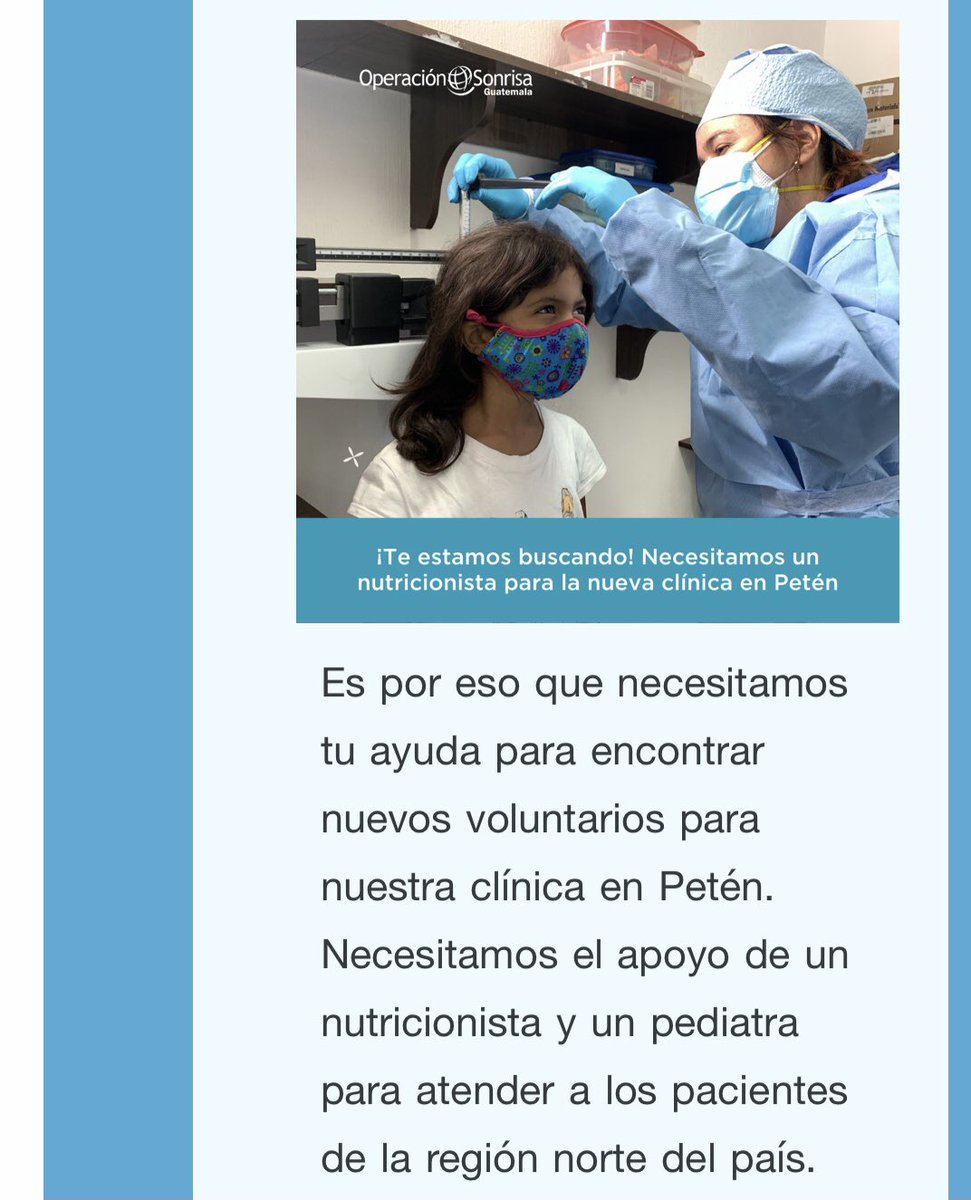 mafpetite's tweet photo. Estamos buscando voluntarios para nuestra futura clínica en Petén! #LabioFisurado #PaladarHendido #OperaciónSonrisa es uno de los voluntariados más 🍬 qué hay 💜 Si puedes y quieres DM 📨 #UntilWeHeal 🇬🇹 https://t.co/xanOLCsp5X