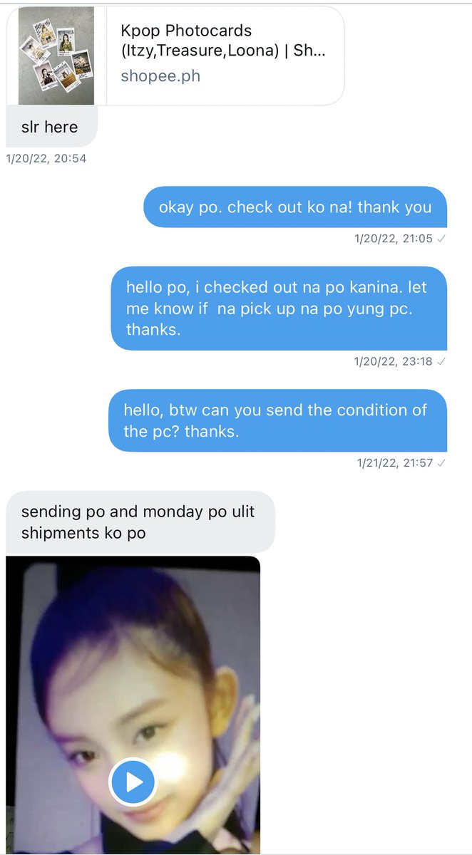 LUDAdida's tweet photo. i don’t want to expose this account for now but if he will not reply within the day i will drop his username. i bought an on-hand leeseo shopee pob and i paid for it agad since it’s payo. after i sent the payment i asked for proofs but he sent it when i asked the next day already https://t.co/pvCpVsnHyq