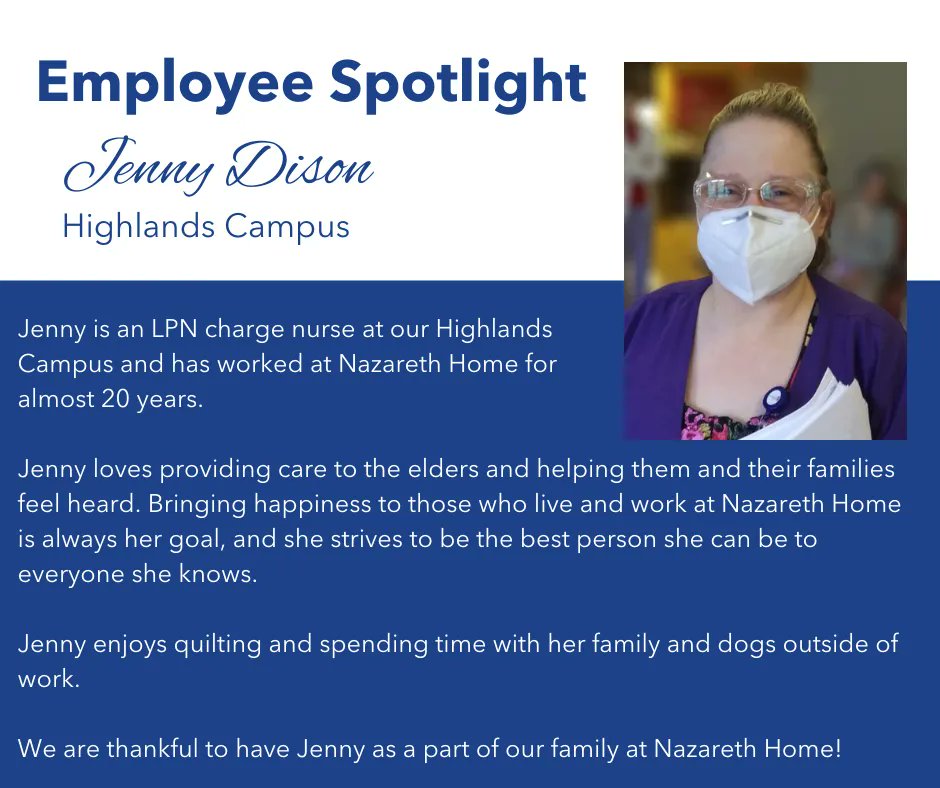 This month we are excited to feature Jenny Dison as our employee spotlight! Jenny has been with us for almost 20 years, and we are thankful to have her as part of our team! https://t.co/pvxnrq7T44