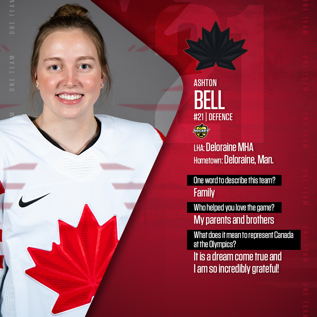 HockeyCanada's tweet photo. We are 2⃣ days away from the start of the women's hockey tournament at #Beijing2022!

Before the puck drops, get to know 🇨🇦's Women's Olympic Team.

Today's highlights...

🍁 @Abell17Bell 
🍁 Claire Thompson
🍁 Jocelyne Larocque 
🍁 @jill_saulnier https://t.co/GHA3e5OfYD