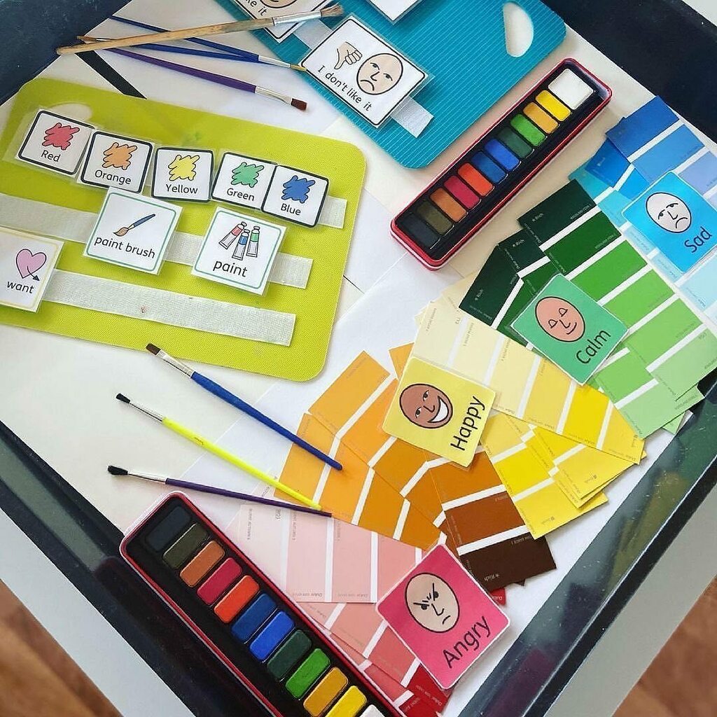 Widgit_Software's tweet photo. 📷: @sen_and_the_outdoors
A little set up for next week... every child is an artist 👩🎨
#teachersofinstagram #provocationsforlearning #invitationstoplay #tufftrayideas #widgit #widgitsoftware #specialneedsteacher #asdteacher #curiosityapproach #childle… https://t.co/6yrZU76TxQ https://t.co/DACAac6loQ