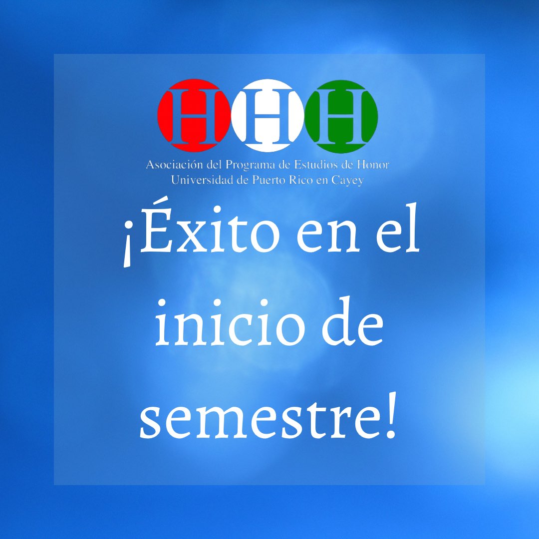 ProEsH_UprC's tweet photo. ¡APROESH les desea éxito en el inicio de semestre! https://t.co/zoSAkDIxNk