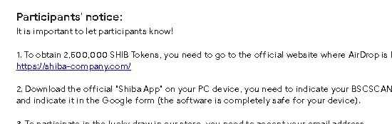 ShibDefender's tweet photo. We have seen people receiving emails about SHIBA airdrops (first pic). Be safe and DO NOT OPEN LINKS ABOUT THAT!
If you go to the site, you will find this (second pic)
If you download the "app" you will get a virus!!!

Remember: SHIB airdrops or giveaways are highly suspicious!!! https://t.co/bCVeJptKpk