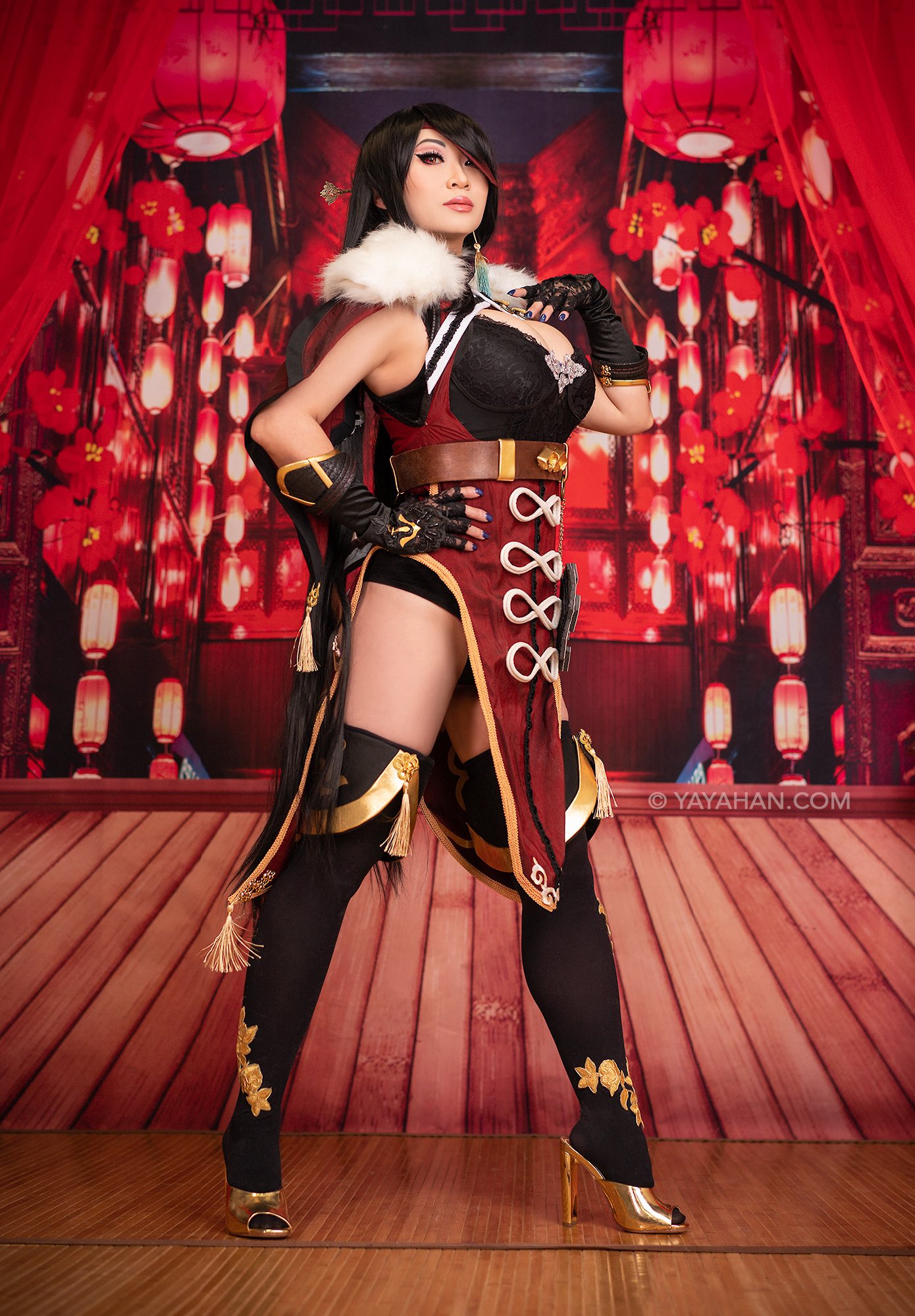 Yaya Han on X: Happy Lunar New Year from Captain Beidou! I feel so  powerful in thigh high stockings and an eyepatch… Photos by Brian Boling  Costume made by @TheFantasyNinja #GenshinImpact  /