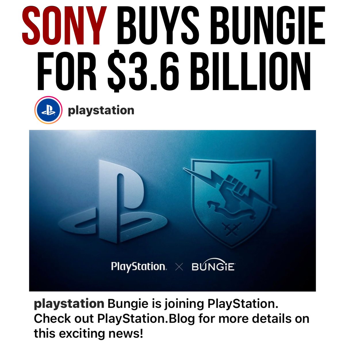 Bungie is Joining PlayStation – PlayStation.Blog