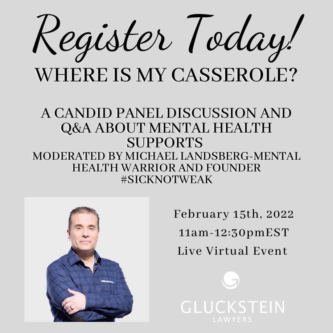 Complimentary LIVE virtual event! 
gluckstein.com/where-is-my-ca…
<a href="/Kristin_Roe/">Kristin Roe</a> <a href="/MarkRoeTv/">Mark Roe</a> @JanetLebeau <a href="/KeishiaFacey/">Keishia Facey</a> <a href="/heylandsberg/">Michael Landsberg 🇨🇦 🔯 🏳️‍🌈</a> <a href="/SickNotWeak/">SickNotWeak</a> #MentalHealthMatters #letskeeptalking #EndTheStigma #caregiversupports