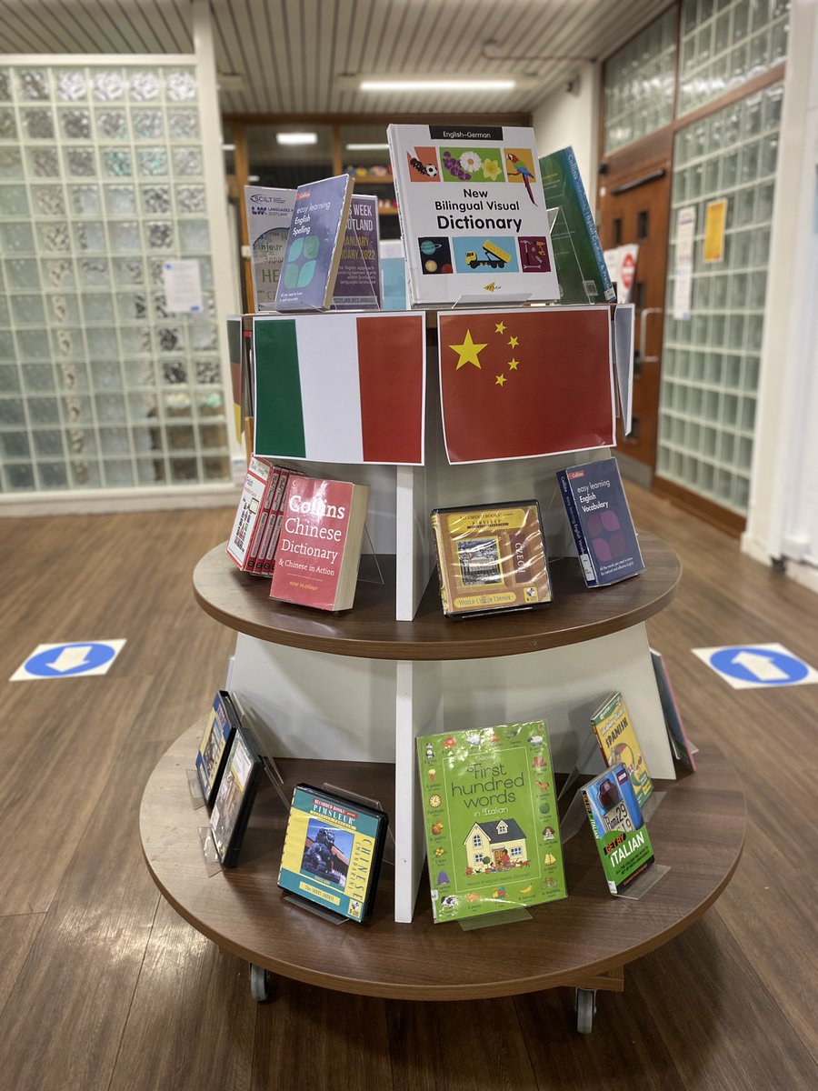 PortyLibrary's tweet photo. #Languagesweekscotland runs from the 31st until the 4th and is the perfect jumping-off point to begin learning a new language for work or fun, we have a range of books, cd’s &amp; guides on display at @PortyLibrary with many more available to order from other branches #SCLIT https://t.co/lZccdZOYrj