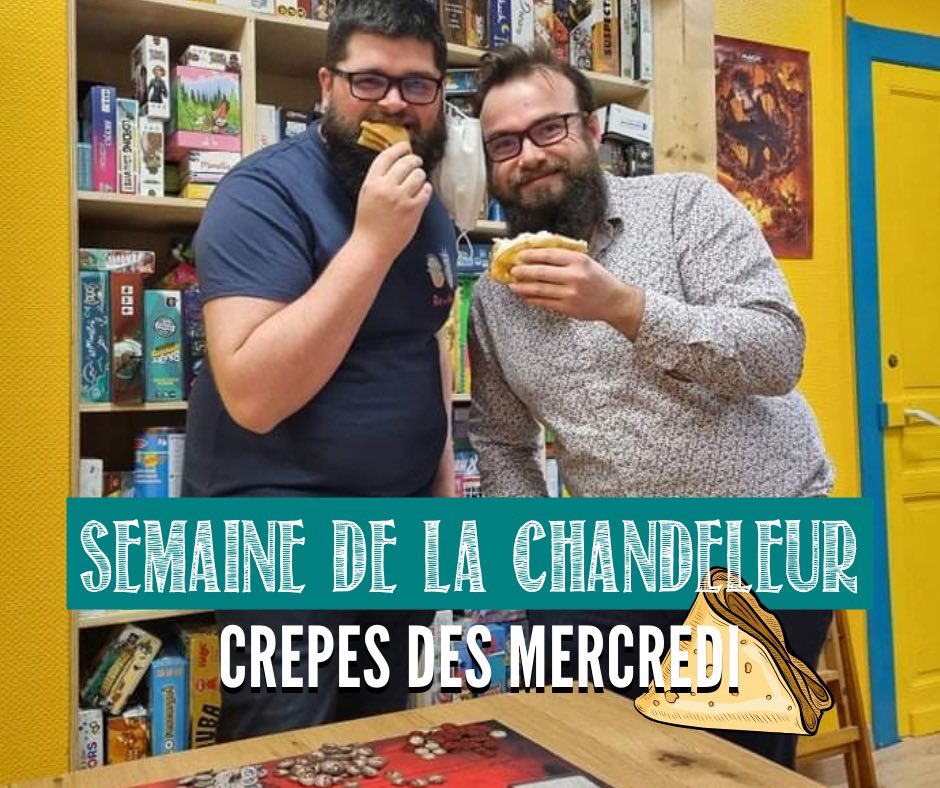 InstantLudique's tweet photo. La bonne nouvelle du lundi 👨‍🍳 Cette semaine c’est la Chandeleur 🥞🤤 pour l’occasion on vous propose des crêpes dès mercredi 🗓 Garantie testées et approuvées 😇
#linstantludique #fabienetfabien #bethune #j2s #jds #jeuxdesociete #boardgames #boutiqueludique #lesboutiquesludiques https://t.co/SHuPJtZTId