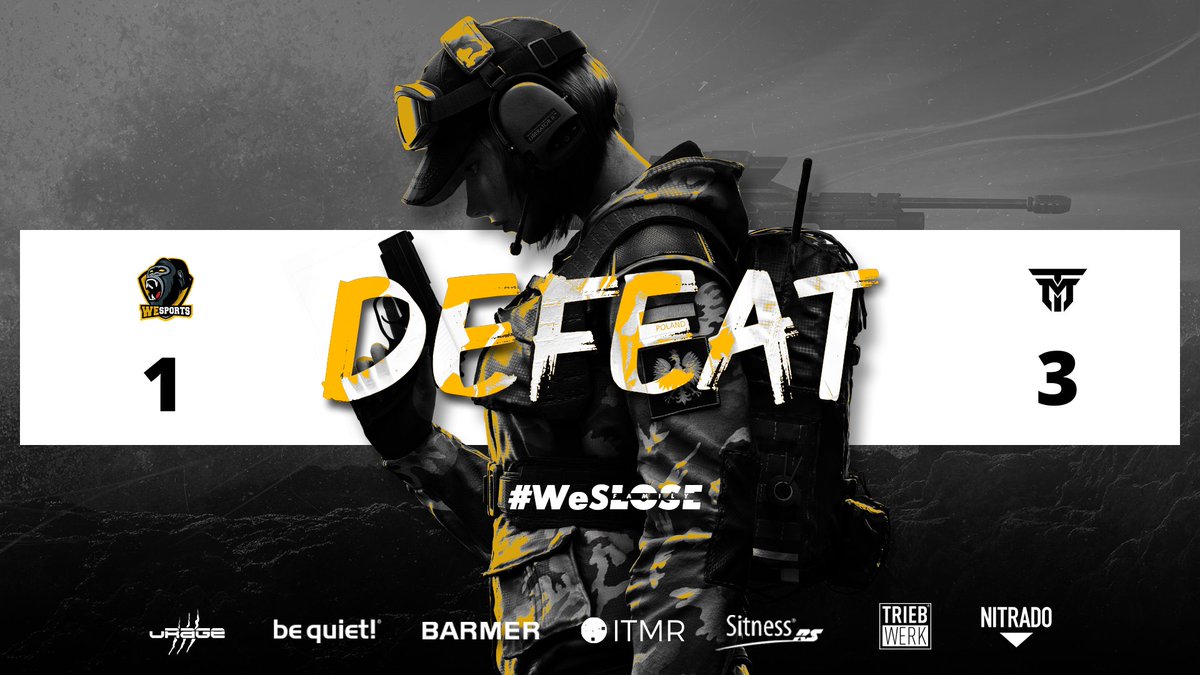 WeSports_Main's tweet photo. Leider musste unser #R6S YGS Team gestern Abend bei dem @ebattleGG Challenger Series Playoff Finale eine Niederlage hinnehmen gegen @Team_Miracle_R6 GGWP!
Dennoch treten unsere Jungs nächste Season in der Champions Series an💪
EINFACH GEIL🔥🔥🔥
#WeSFamily #WeSLose #WeSR6S https://t.co/DecgpfzC8T