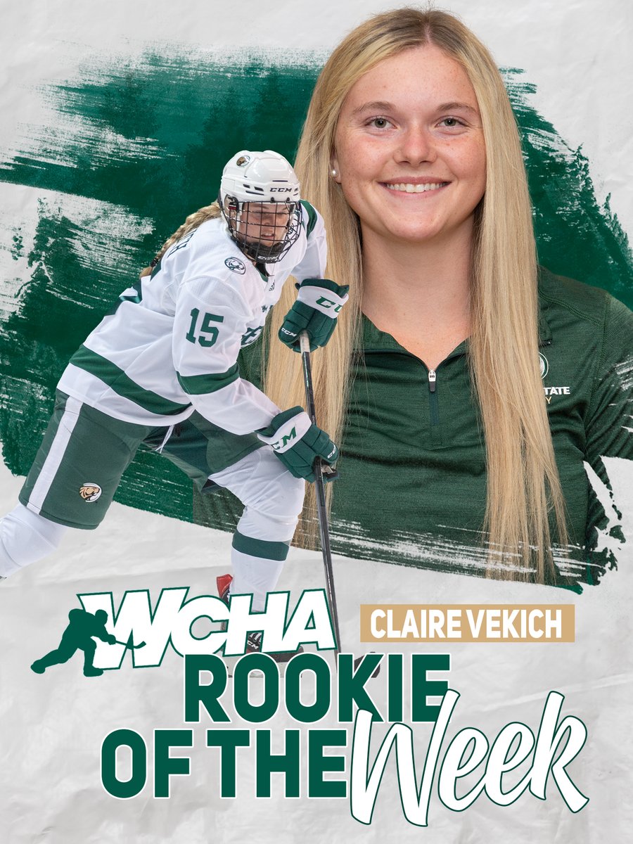 We're starstruck 🤩🤩🤩

<a href="/clairevekich88/">Claire Vekich</a> takes home her THIRD, YES THIRD,  <a href="/WCHA_WHockey/">WCHA Hockey</a> Rookie of the Week honor.

#BeaverTerritory 

bit.ly/3KW0XFl