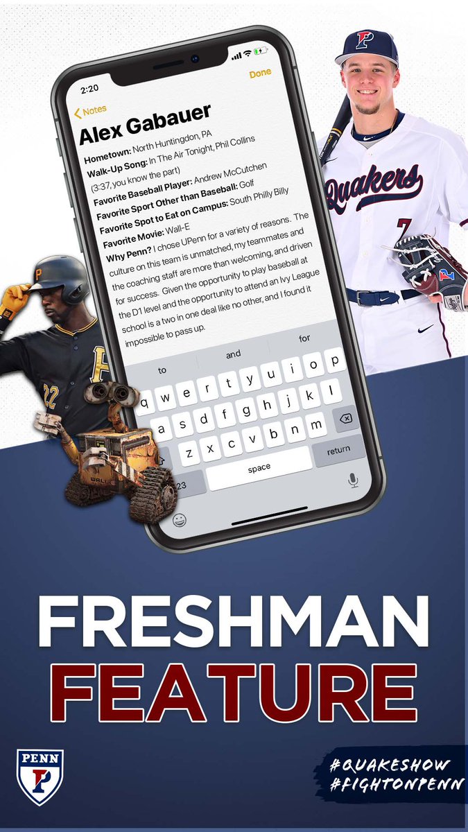 PennBaseball's tweet image. Introducing the freshmen!

Leading off for the class of ‘25: @alex_gabauer