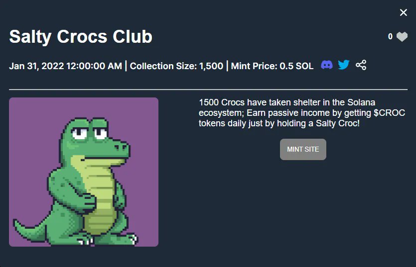 Salty Crocs Club tweet media