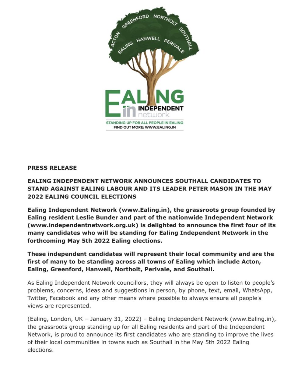 Ealing Independent Network | We care about people tweet media