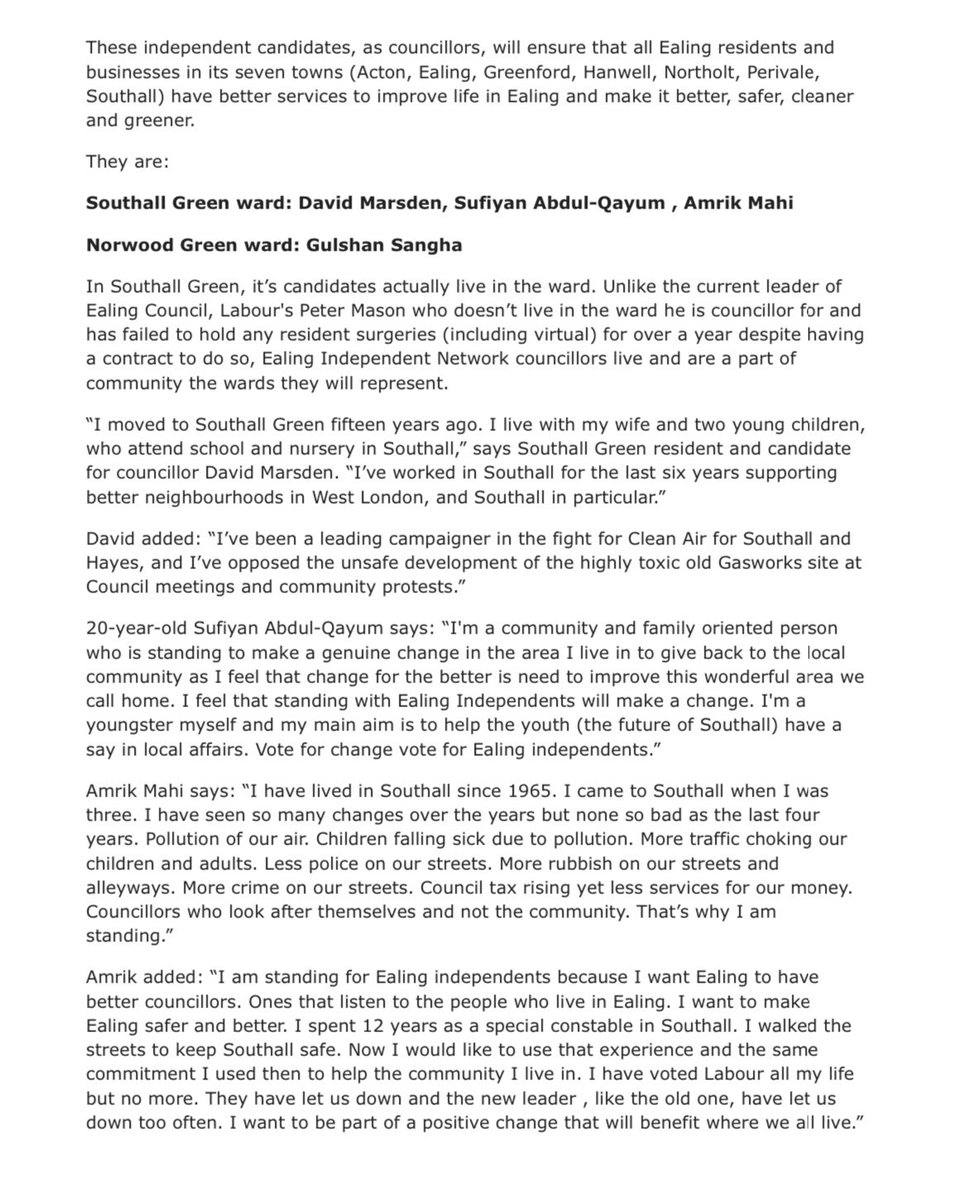 Ealing Independent Network | We care about people tweet media