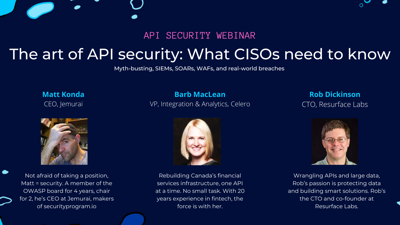 resurfacelabs (@resurfacelabs) on Twitter photo #apisecurity Live event with <a href="/robfromboulder/">Rob Dickinson</a> <a href="/mkonda/">Matt Konda</a> <a href="/barbmaclean/">Barb “Not On This Site” MacLean</a> where they bust a few sec myths, talk SIEMs, SOARs, WAFs, and discuss real-world breaches. Feb 24
resurface.io/api-security-w… #apisecurity Live event with <a href="/robfromboulder/">Rob Dickinson</a> <a href="/mkonda/">Matt Konda</a> <a href="/barbmaclean/">Barb “Not On This Site” MacLean</a> where they bust a few sec myths, talk SIEMs, SOARs, WAFs, and discuss real-world breaches. Feb 24
resurface.io/api-security-w…