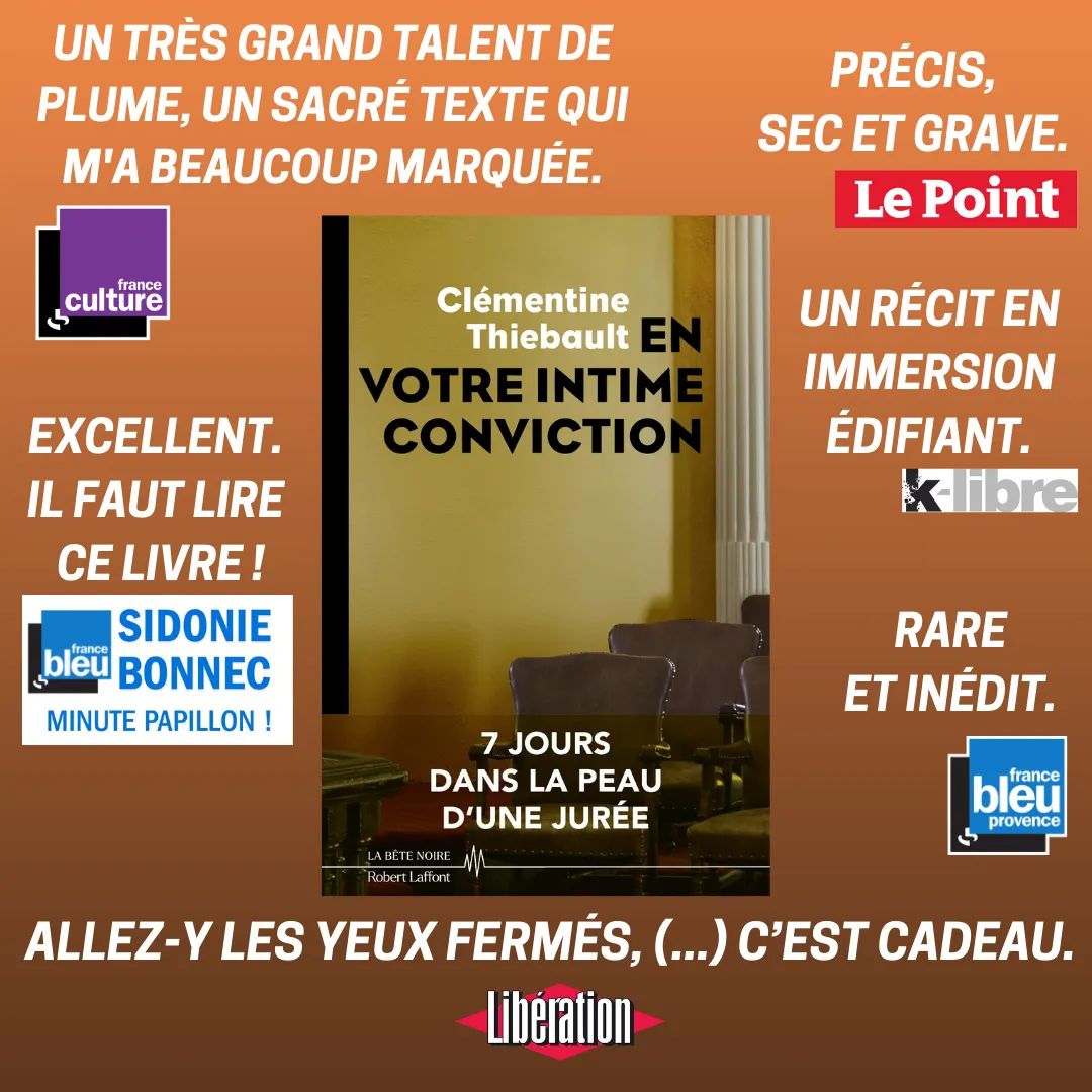 Ma soeur a écrit un livre terriblement immersif, instructif et puissant  (en toute objectivité, ui ui ☺️) sur son expérience de jurée dans un procès d'assises.
Foncez, lisez ! 
@_LaBeteNoire
