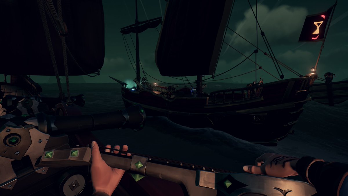 KatTruewalker's tweet photo. A happy crew off to tackle the Fort of the Damned!
#SeaofThievesCommunityDay
#Deckhands https://t.co/NqI2vLssxZ