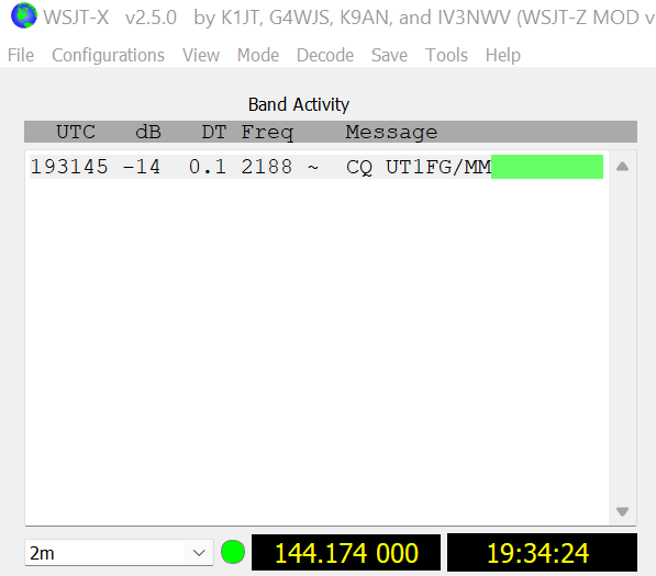 M0NPT's tweet photo. #UT1FG/MM Captain Yuri copied on 2m FT8 in #Algiers #hamr https://t.co/1VMB5mFmPh