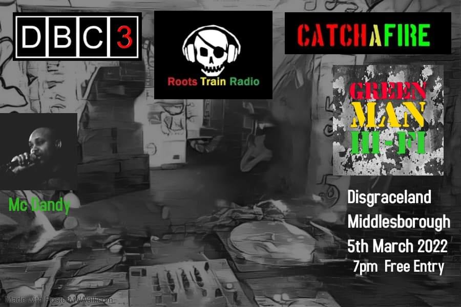 5th March DBC3 DJ Set with #cjchi &amp; <a href="/dandydizzle/">Dandy</a> + #Catchafireyork + @roots_train_radio all through @greenmanhifi going to be a big night 👊🔥🔥🔥#dbc3djset #dubbarnrecords