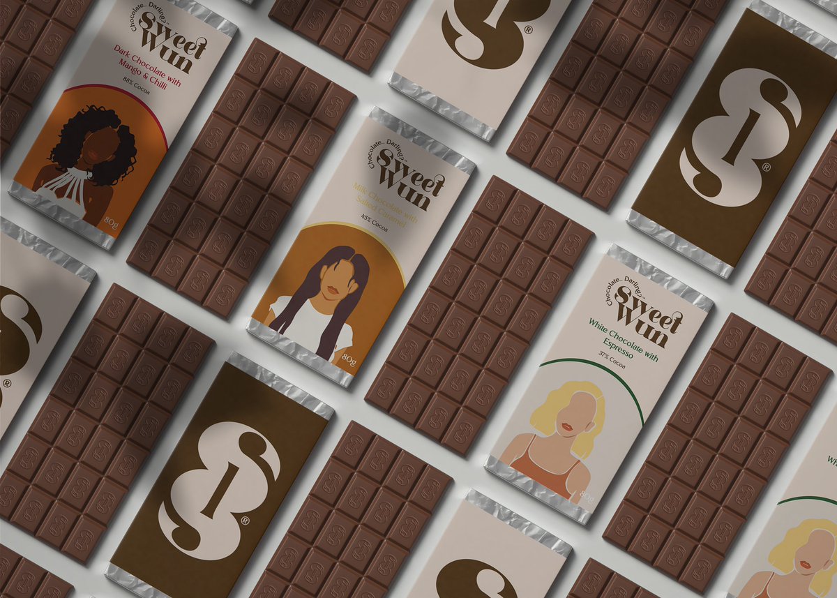PLAYRND's tweet photo. Created a Chocolate brand for the Sweetwuns 🍫 https://t.co/roHJdYT5cX