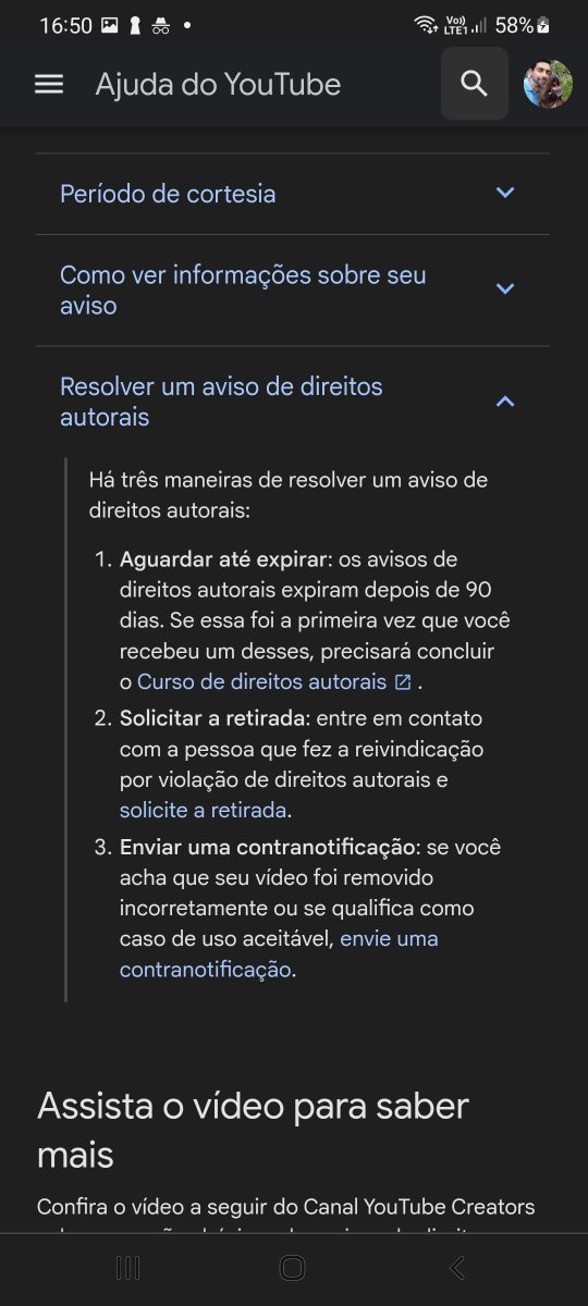 Douglas_ESCosta's tweet photo. @TeamYouTube Pelo que eu estou entendendo, como minha conta foi suspensa, após expirar essa suspensão,  eu tenho que concluir esse curso de direitos autorais pra solucionar. https://t.co/O6b0ieJYC1