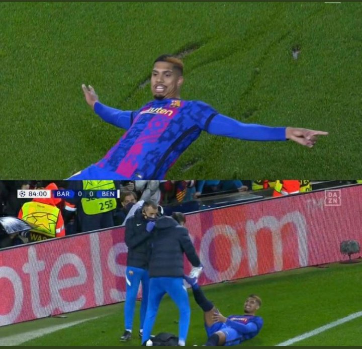 Yass_RM's tweet photo. Qui se rappelle de araujo qui s etait blessé en célébrant son but refusé contre le benfica 😭 https://t.co/3y3VctMot8