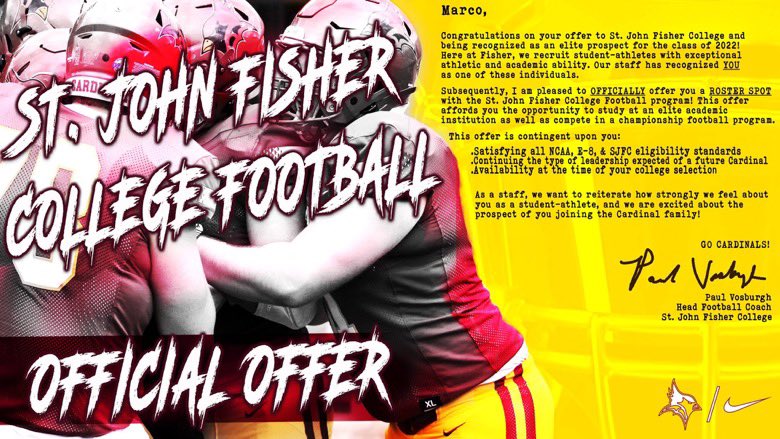 I am truly honored and blessed to receive my 2nd offer from @SJFCFootball. Thank you! <a href="/chriskeyes16/">Coach Keyes</a> <a href="/CoachVosburgh/">Paul Vosburgh</a>