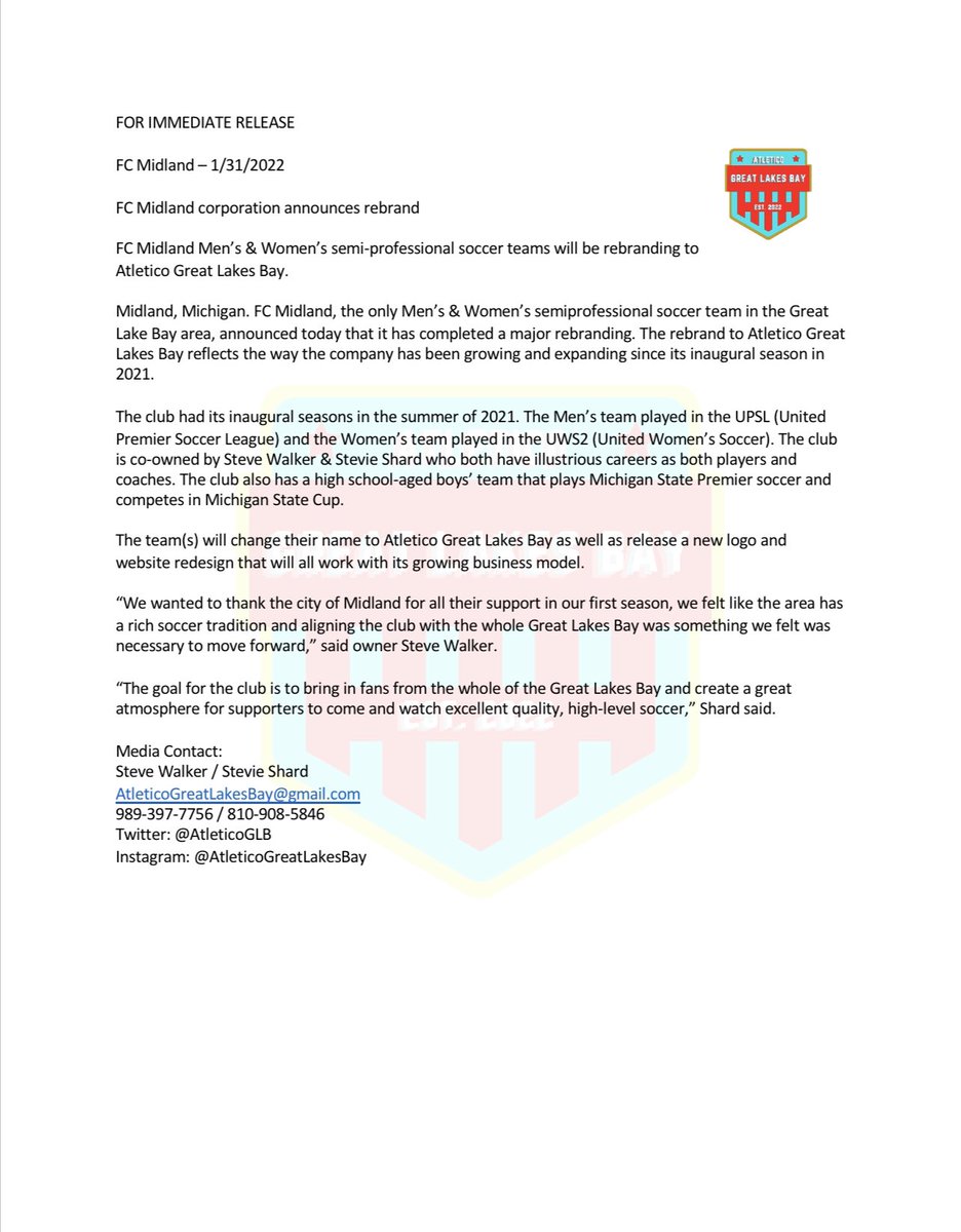 Atletico Great Lakes Bay tweet media