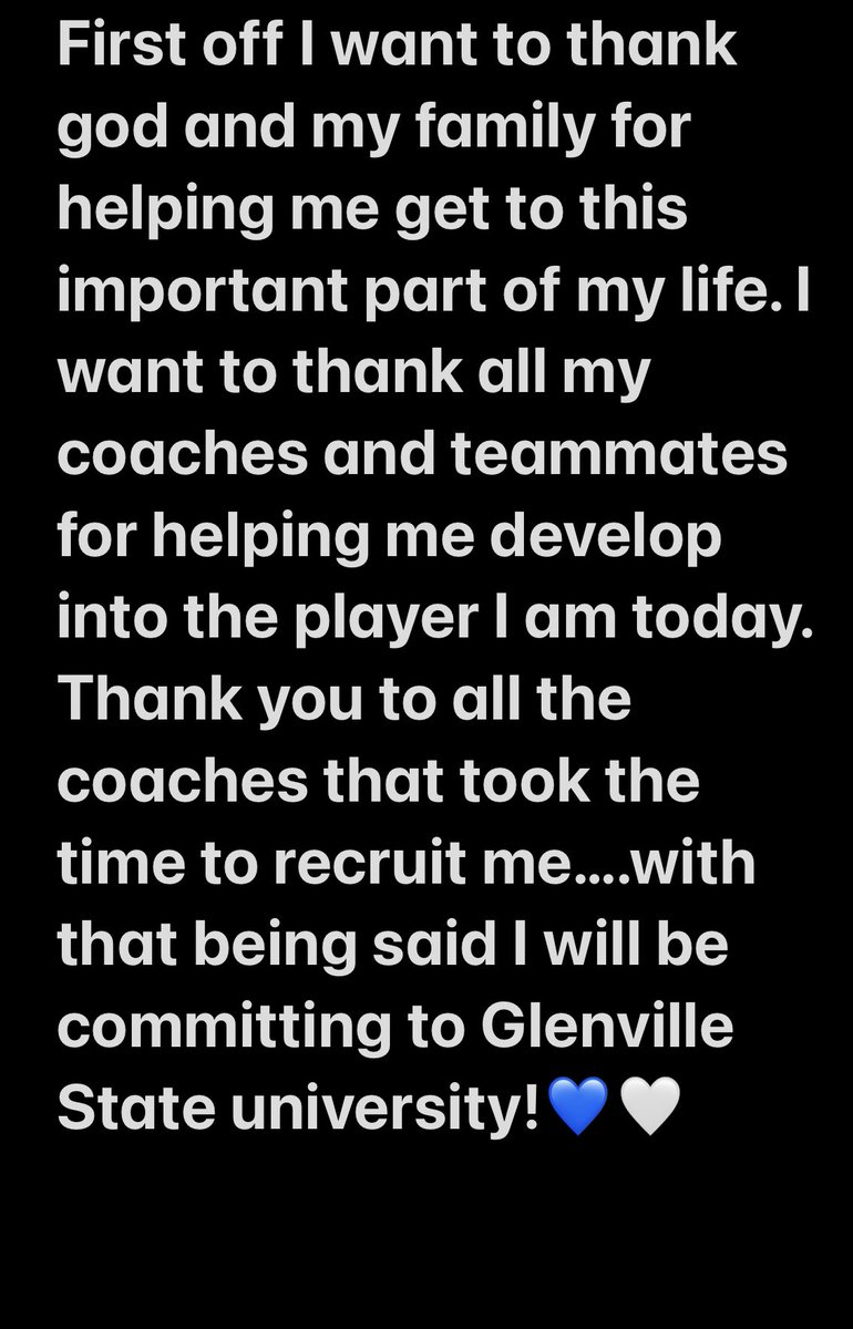 Yeahhhthatsean's tweet photo. 100% COMMITTED 💙🤍@GSCFootball @Coach_Mayer https://t.co/wzSN0dslbo