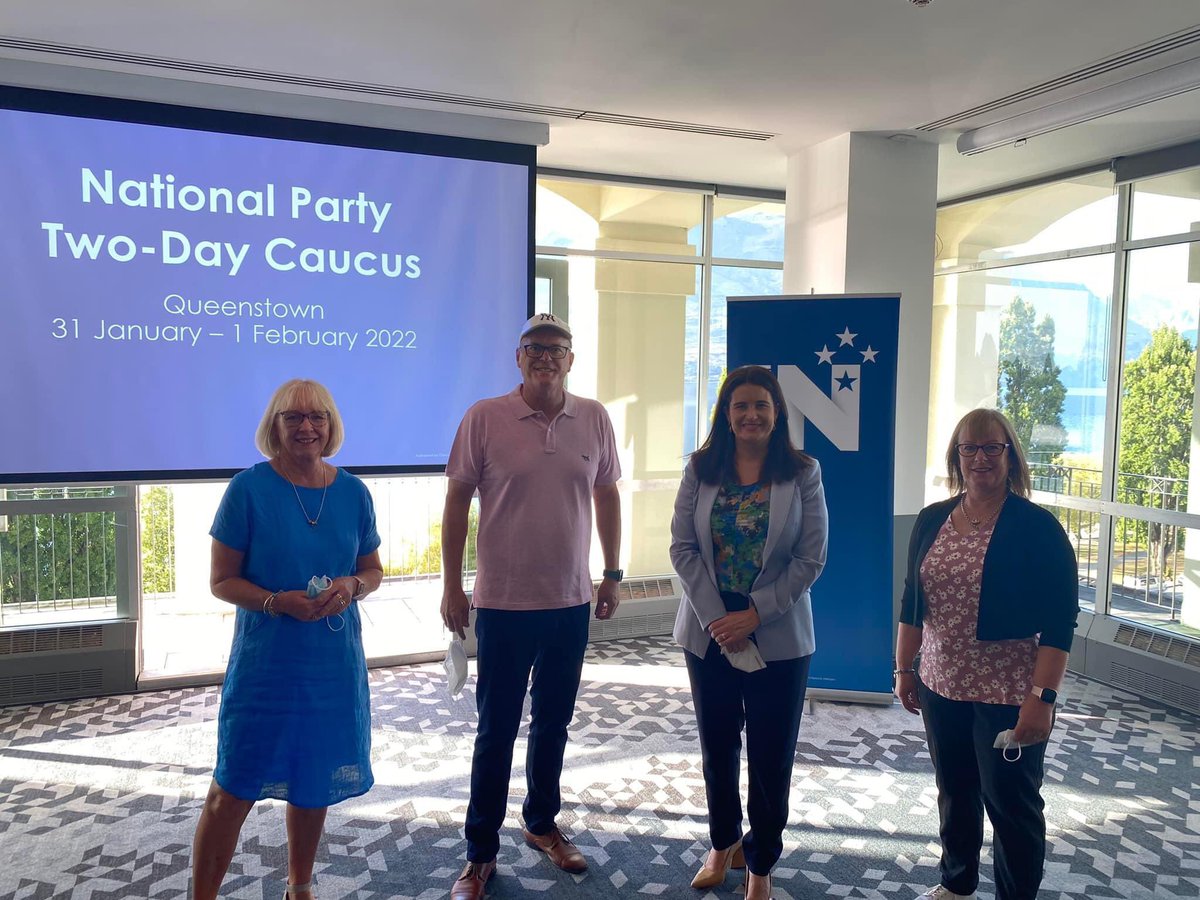 I like <a href="/toddmullerBoP/">Todd Muller</a> but I do wonder why the masks can’t be worn for the photo..? 
Are <a href="/NZNationalParty/">NZ National Party</a> members &amp; their staff somehow already immune unlike the rest of us? 

Just curious.. 

<a href="/NZStuff/">Stuff</a> <a href="/nzherald/">nzherald</a> <a href="/NewshubNZ/">Newshub</a>