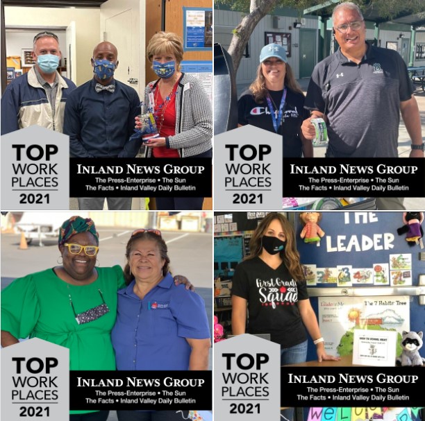 BUSD has been named a Top Workplace by the Inland Valley News Group for the 3rd year in a row! We strive to foster a culture that embodies our values of equity, mastery &amp; focus on results – which would not be possible without the hard work &amp; dedication of our incredible employees
