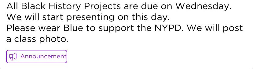 EventsbyMarva's tweet photo. @DOEChancellor This is what we’re doing now? #BlackHistory projects due at the same time our children are being encouraged wear blue to support the NYPD? Why? Did the NYPD die? https://t.co/be7iUvWq18