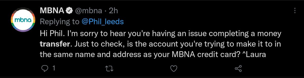 kajsvendsen's tweet photo. Search Twitter for @LUFC transfers...... top result......... MBNA apologising to a bloke called Phil in Leeds who is having an issue completing a money transfer. #TransferDeadlineDay #LUFC #TransferTalk #TransferNews #PremierLeague #LeedsUnited #OoooooThisIsDecent..... https://t.co/cvtzuAStFU