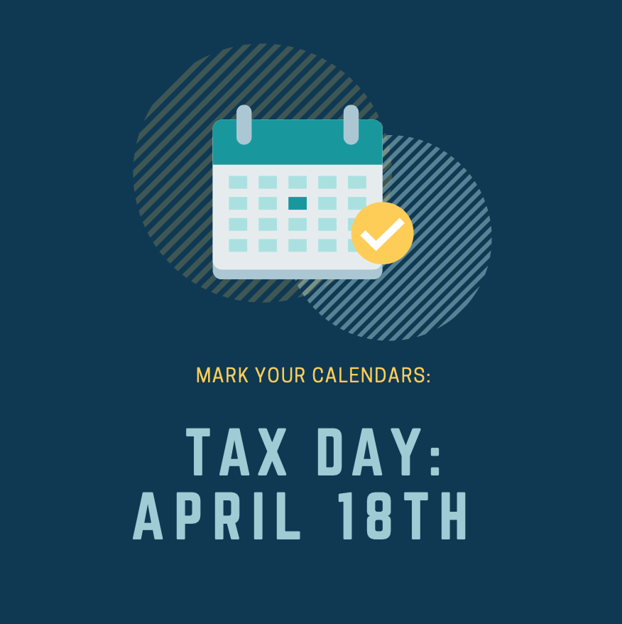 The tax filing deadline for this year is April 18th 2022. Be sure to get extensions as soon as possible for those who know they will not be able to file before the deadline.
