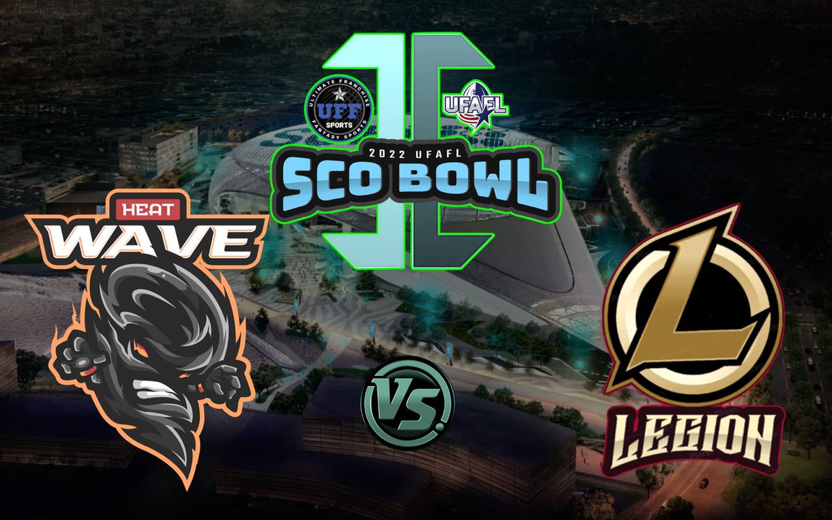 And then there were two...

32-teams + a full #NFL season has brought us to the #FantasyFootball championship $SCO Bowl!

After an upset of the undefeated <a href="/CircaTrout/">Circa Sports Trout</a>, it will be <a href="/LEGIONUFAFL/">Legion.UFAFL</a> battling #1 seed <a href="/UFAFLHeatWave/">Heat Wave</a> 

It gets decided at #SuperBowl uffsports.com