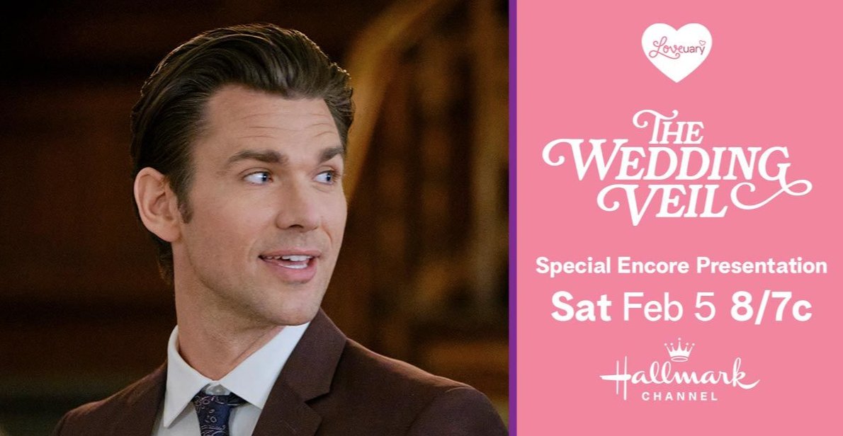 hallmarkchannel's tweet photo. See a magical antique wedding veil lives its legend in #TheWeddingVeil Special Encore Presentation Saturday 8/7c starring @kevin_mcGarry and hosted by @IamLaceyChabert @Ali_Sweeney &amp; @autumnreeser. Plus see a sneak peek of the all new #TheWeddingVeil Unveiled! 💕 #Loveuary https://t.co/XUsZRHr1Kk