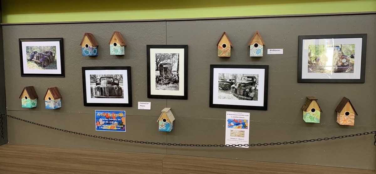 LibraryBremen's tweet photo. Don’t miss this great art exhibit @ the Library! Reception Sat., Feb 5th, 1-3pm. Refreshments, Door Prizes &amp; Kid’s Craft Table
#bremenlibrary #bremengeorgia #artexhibition #westgeorgialibraries #wgrls #georgialibraries #jonathanedwards #artshow #librariesareawesome https://t.co/iEIhEFAGrt