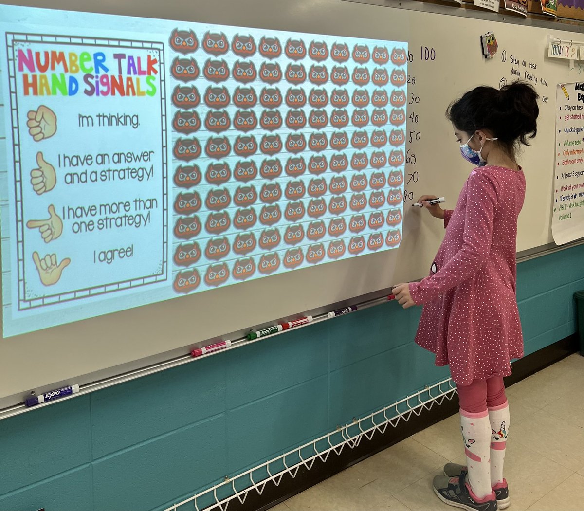 Math talk for the 100th day of school! #iginspires