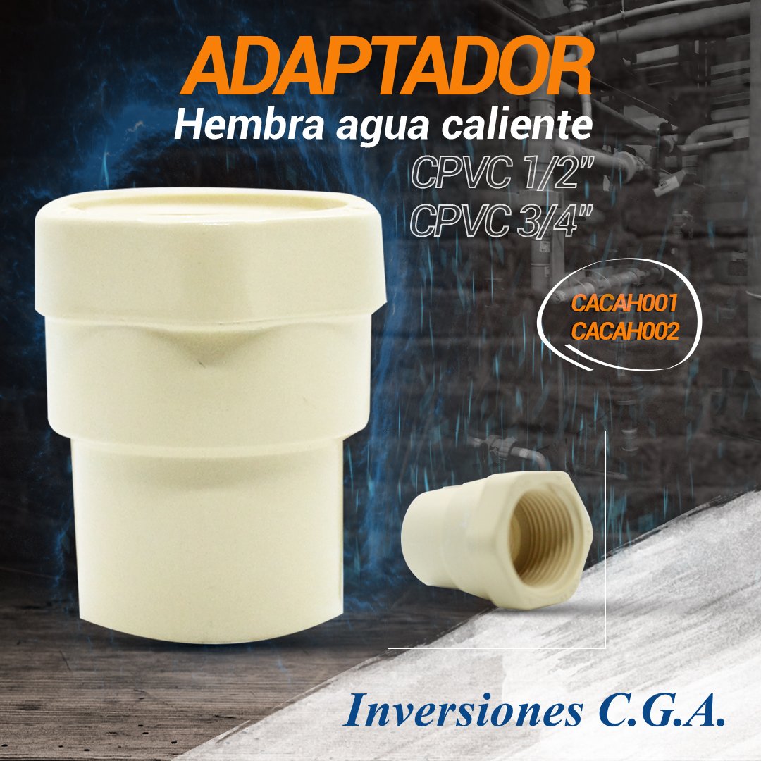 ADAPTADOR HEMBRA AGUA CALIENTE #Inplaven

En #InversionesCGA te ofrecemos los productos de mejor calidad para tu negocio. ¡REALIZA TU PEDIDO YA!

#Inplaven #inversionescga #Ventasvenezuela #VentasAlMayor #Compras #somosmayoristas   #Ferreteros #adaptador #Calidad #agua #tuberias