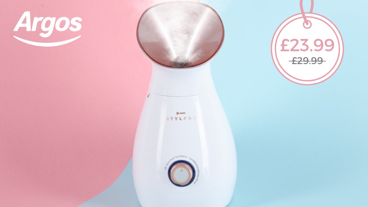 StylPro_UK's tweet photo. Open those pores and steam your face with the Rose Gold STYLPRO Facial Steamer🧖♀️
Save 20% from @Argos_Online today!🤍
Available here: https://t.co/P3snKOVyTA
#stylpro #argos #facialsteamer #sale #facesteam #humidify #aromatherapyoil #heatfacetowels #ionicmist https://t.co/sNGmvm7qxy