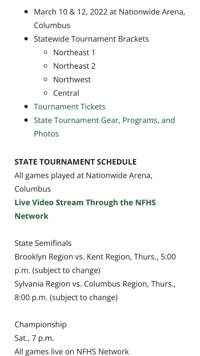 CIHOArefs's tweet photo. The @OHSAASports has released State Championship Information for Ice Hockey: https://t.co/E50z80uTXK