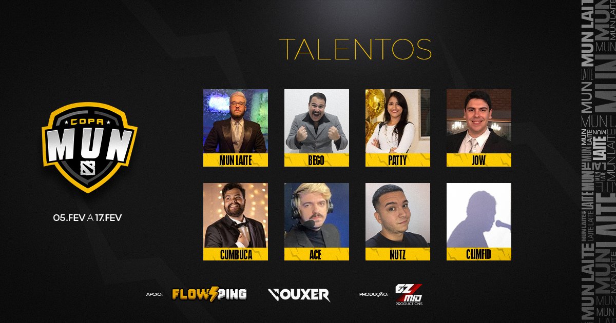 mun_dota2's tweet photo. Salve Salve Família! 
Se liga nos talentos da COPA MUN! 

#FlowPing #UseVouxer #EzMid #CopaMun https://t.co/FRhzC0J8aF