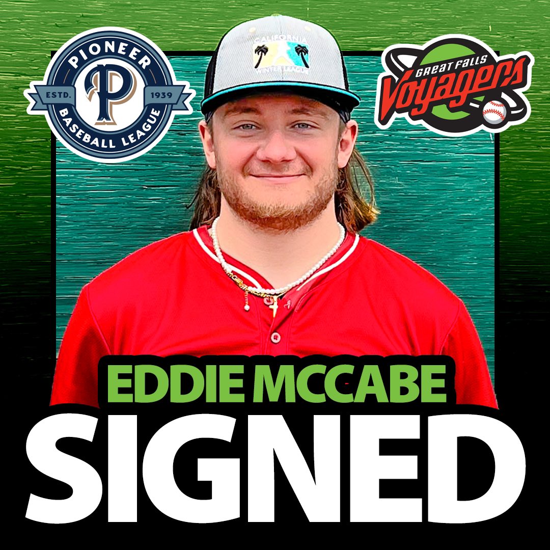 CalWinterLeague's tweet image. Congratulations to A’s Infielder, Eddie McCabe on being signed by the Great Falls Voyagers in the Pioneer League! 🎉 #CWL2022 #ReachNewHeights
@Eddie__McCabe