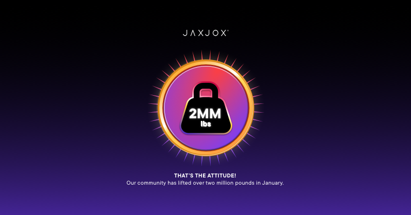 jaxjoxfitness's tweet photo. Look at us go! Our community kicked off the year strong, lifting over 2 million pounds! We can't wait to keep increasing our strength gains with all of you.
Drop a 💪 in the comments to celebrate!
#JAXJOX #workout #homeworkout #fitlife #gym #health #MondayMotivation https://t.co/BSO5kP9Iko