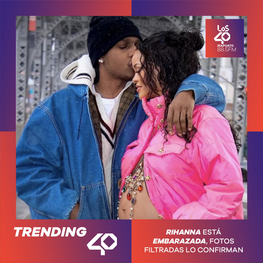 😮 @rihana_nv  esta embarazada de su primer hijo!!! Que emoción!!! 🥳

La cantante de #Barbados ha mostrado su notable embarazo en un paseo por #NuevaYork junto a su pareja, el rapero A$AP Rocky

#News40 #Dani40 #FueraDeFoco
Sintonizanos en  los40irapuato.com