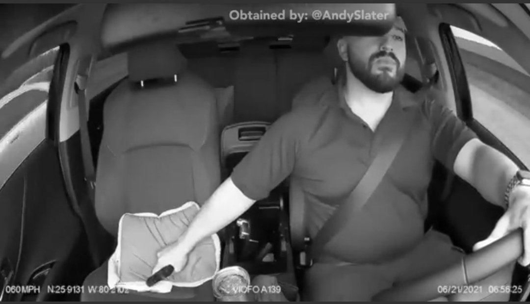 BeauTFC's tweet photo. Nothing sums up American gun culture better than my view of these two images. 
Photo A: "I'm show him my gun and scare him. I'm tough."
(Water bottle hits car) 
Photo B: Mag dump with eyes closed in sheer panic. https://t.co/epmt7J9A1E