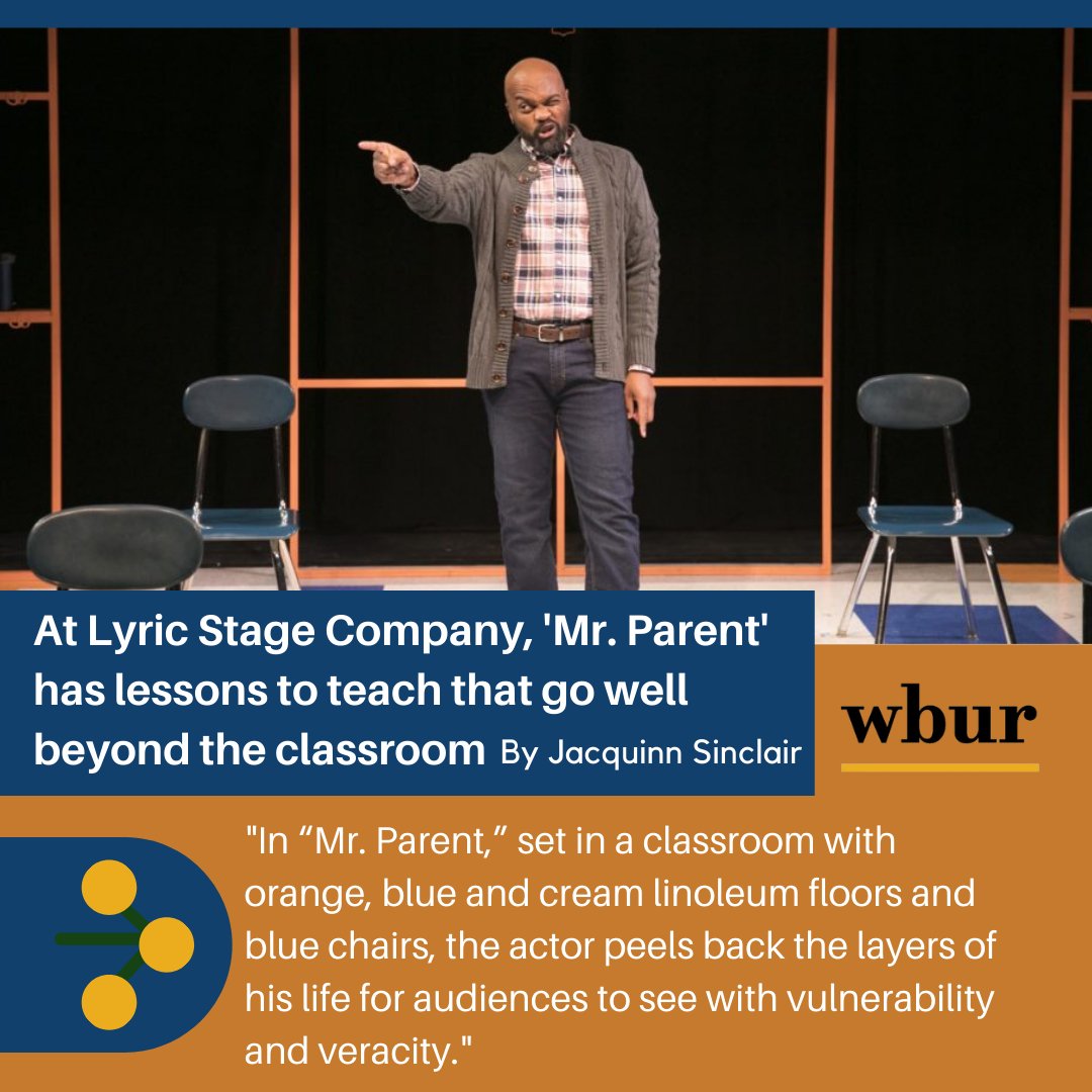 TuftsTDPS's tweet photo. TDPS Professor of the Practice Maurice Parent stars in "Mr. Parent" at the Lyric Stage. Read the full review of "Mr. Parent" at wbur and see Mr. Parent himself in action before the show closes on February 6th! #TuftsTDPS #TuftsTheatre #MrParent https://t.co/UrWLEmbldq